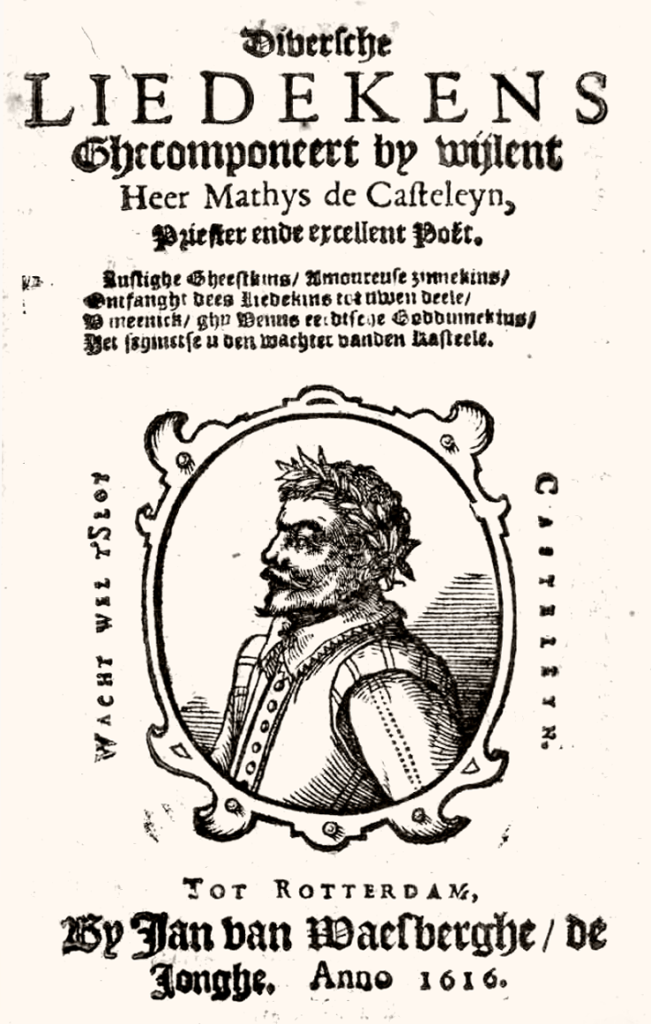 Titelpagina Diversche Liedekens, Van Waesberghe, Rotterdam 1616